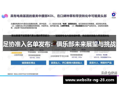 足协准入名单发布：俱乐部未来展望与挑战