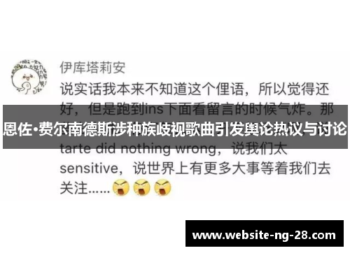 恩佐·费尔南德斯涉种族歧视歌曲引发舆论热议与讨论 恩佐·费尔南德斯涉种族歧视歌曲引发舆论热议与讨论